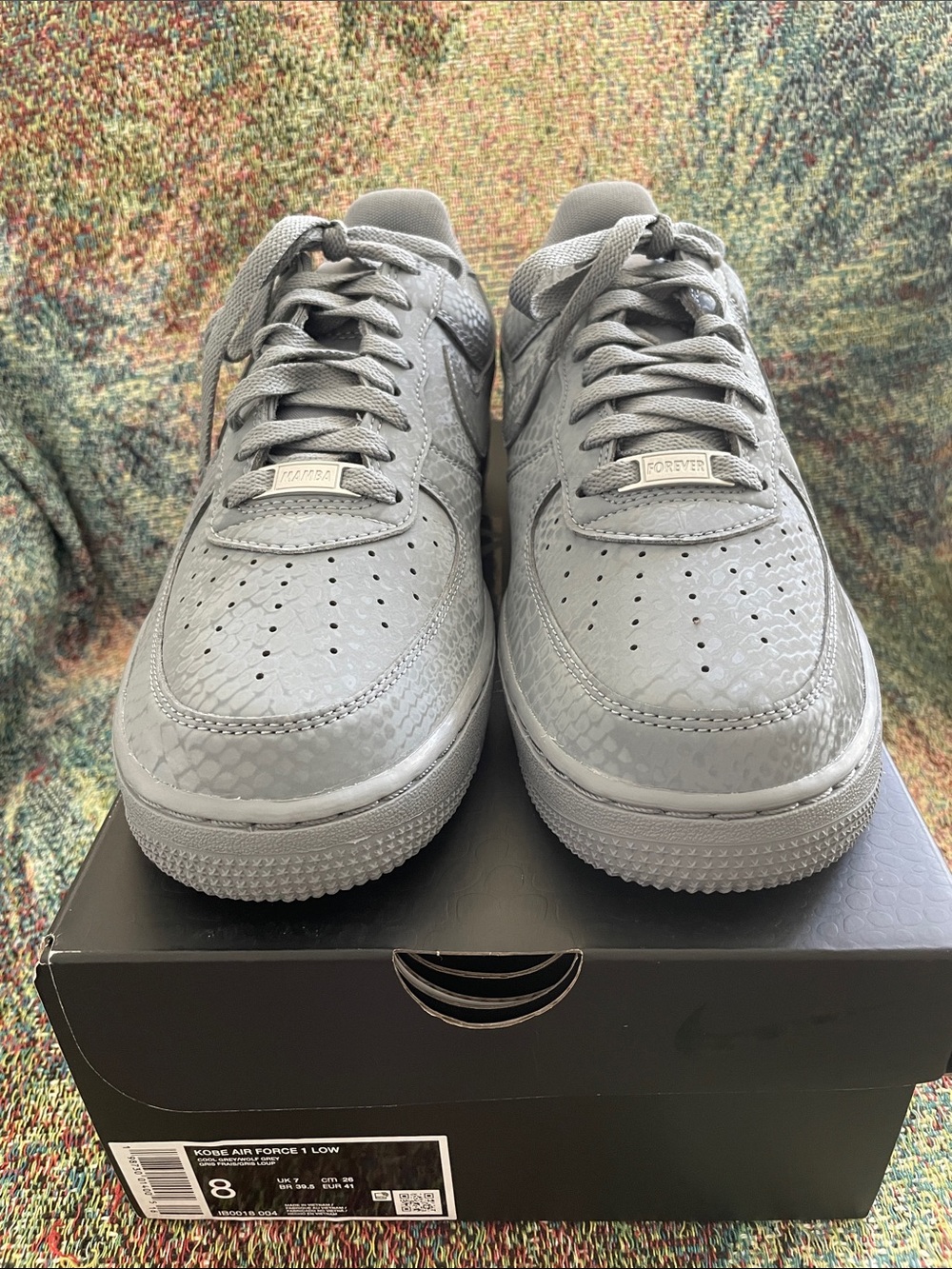 Nike Air Force 1 Low - Grey Textured Leather Kobe Bryant